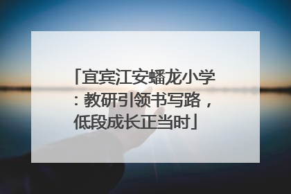 宜宾江安蟠龙小学：教研引领书写路，低段成长正当时