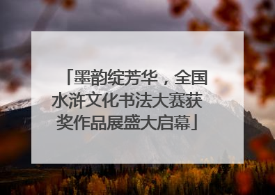 墨韵绽芳华，全国水浒文化书法大赛获奖作品展盛大启幕