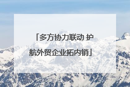 多方协力联动 护航外贸企业拓内销