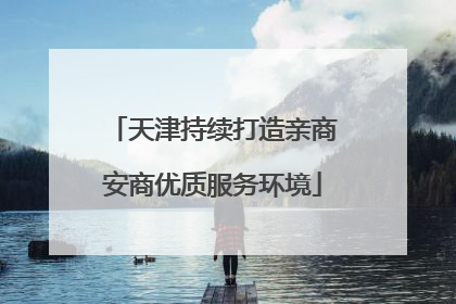 天津持续打造亲商安商优质服务环境