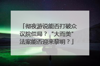 彻夜游说能否打破众议院僵局？“大而美”法案能否迎来黎明？