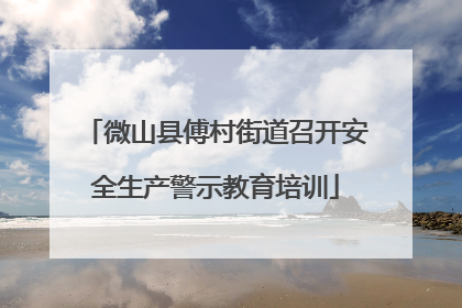 微山县傅村街道召开安全生产警示教育培训