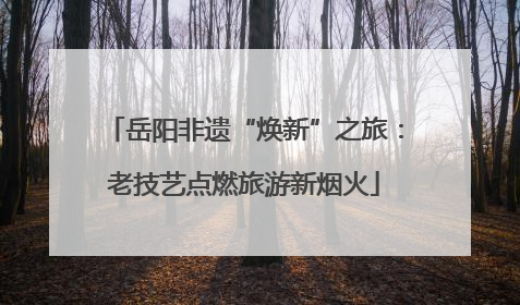 岳阳非遗“焕新”之旅：老技艺点燃旅游新烟火