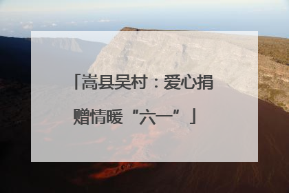 嵩县吴村：爱心捐赠情暖“六一”