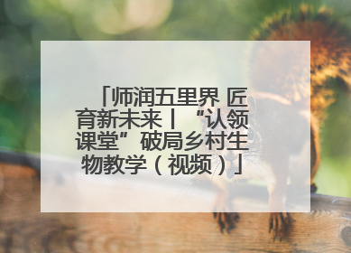 师润五里界 匠育新未来丨“认领课堂”破局乡村生物教学（视频）