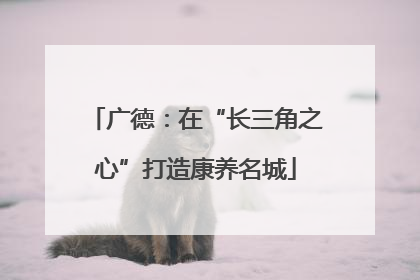 广德：在“长三角之心”打造康养名城