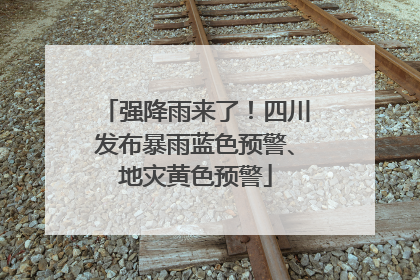 强降雨来了！四川发布暴雨蓝色预警、地灾黄色预警