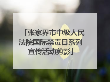 张家界市中级人民法院国际禁毒日系列宣传活动剪影