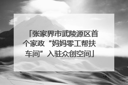 张家界市武陵源区首个家政“妈妈零工帮扶车间”入驻众创空间