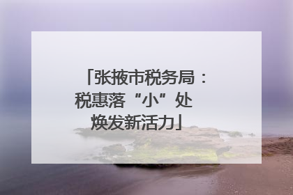 张掖市税务局：税惠落“小”处 焕发新活力