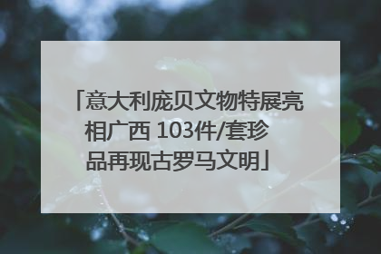 意大利庞贝文物特展亮相广西 103件/套珍品再现古罗马文明