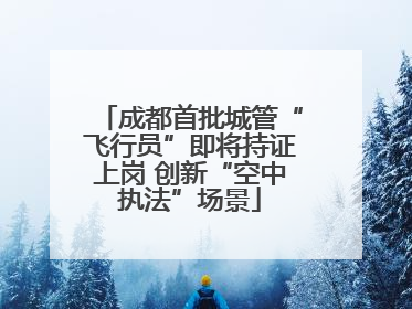 成都首批城管“飞行员”即将持证上岗 创新“空中执法”场景
