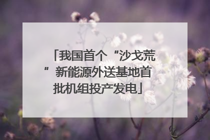 我国首个“沙戈荒”新能源外送基地首批机组投产发电