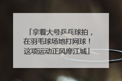 拿着大号乒乓球拍，在羽毛球场地打网球！这项运动正风靡江城