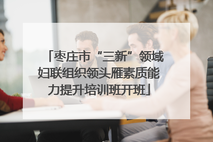 枣庄市“三新”领域妇联组织领头雁素质能力提升培训班开班