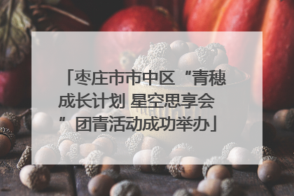 枣庄市市中区“青穗成长计划 星空思享会”团青活动成功举办