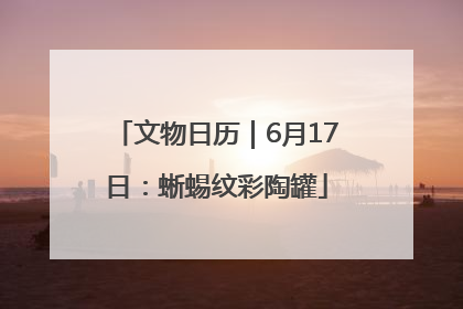 文物日历｜6月17日：蜥蜴纹彩陶罐