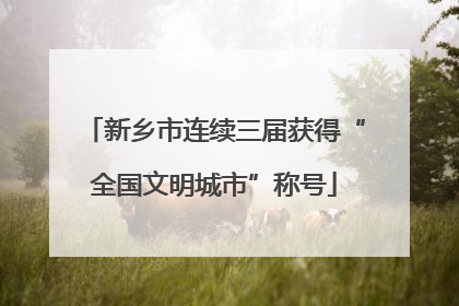 新乡市连续三届获得“全国文明城市”称号