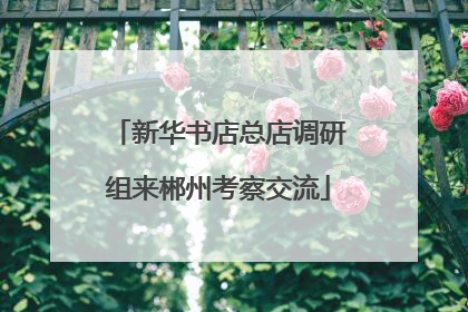 新华书店总店调研组来郴州考察交流