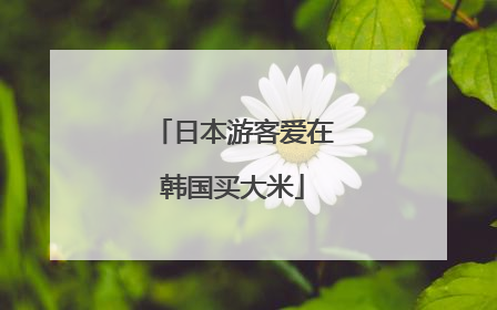 日本游客爱在韩国买大米