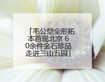 毛公鼎全形拓本首现北京 60余件金石珍品走进三山五园