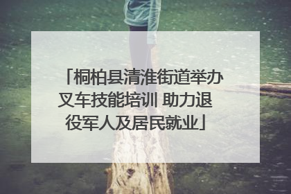 桐柏县清淮街道举办叉车技能培训 助力退役军人及居民就业
