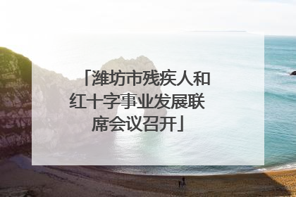 潍坊市残疾人和红十字事业发展联席会议召开