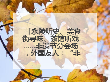 永陵听史、美食街寻味、茶馆听戏……非遗节分会场，外国友人：“非常棒”