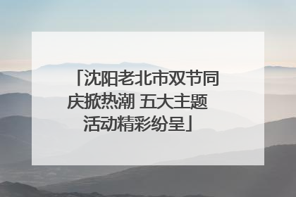 沈阳老北市双节同庆掀热潮 五大主题活动精彩纷呈