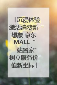 沉浸体验激活消费新想象 京东MALL“一站置家”树立服务价值新坐标