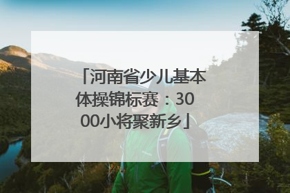 河南省少儿基本体操锦标赛：3000小将聚新乡