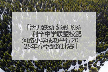 活力跃动 绳彩飞扬——利辛中学联盟校淝河路小学成功举行2025年春季跳绳比赛