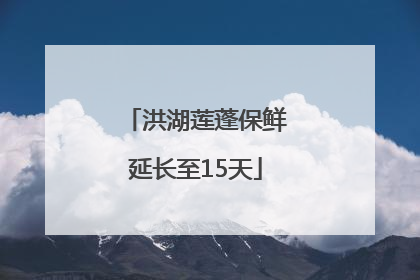 洪湖莲蓬保鲜延长至15天