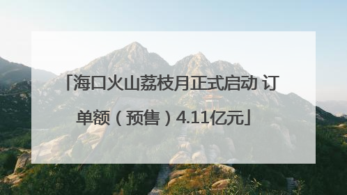 海口火山荔枝月正式启动 订单额（预售）4.11亿元