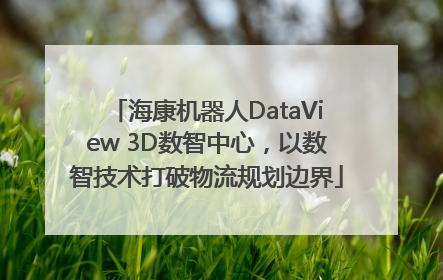 海康机器人DataView 3D数智中心，以数智技术打破物流规划边界