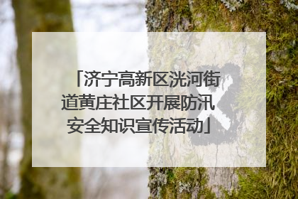 济宁高新区洸河街道黄庄社区开展防汛安全知识宣传活动