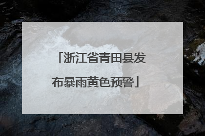 浙江省青田县发布暴雨黄色预警