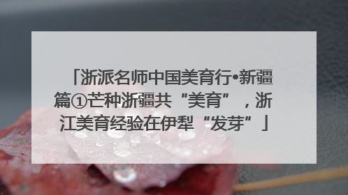 浙派名师中国美育行•新疆篇①芒种浙疆共“美育”，浙江美育经验在伊犁“发芽”