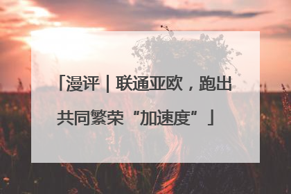 漫评|联通亚欧,跑出共同繁荣“加速度”