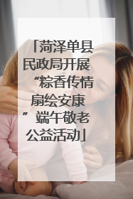 菏泽单县民政局开展“粽香传情 扇绘安康”端午敬老公益活动