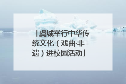 虞城举行中华传统文化（戏曲·非遗）进校园活动