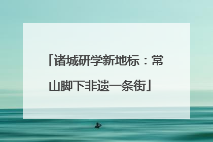 诸城研学新地标：常山脚下非遗一条街