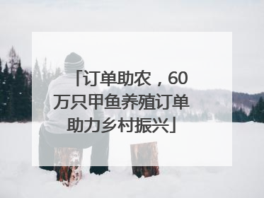 订单助农，60万只甲鱼养殖订单助力乡村振兴