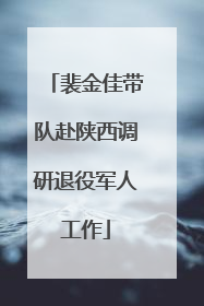 裴金佳带队赴陕西调研退役军人工作