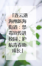 连云港海州新海街道：禁毒宣传进校园，护航青春助成长