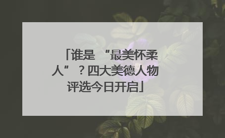 谁是 “最美怀柔人”？四大美德人物评选今日开启