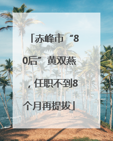 赤峰市“80后”黄双燕，任职不到8个月再提拔