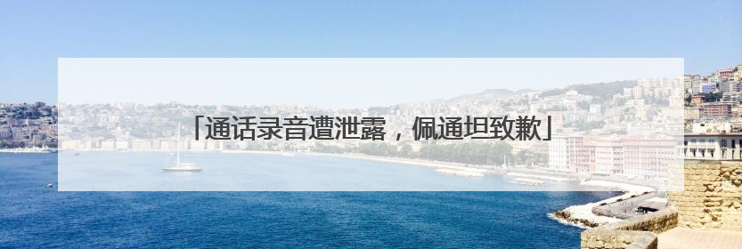 通话录音遭泄露，佩通坦致歉