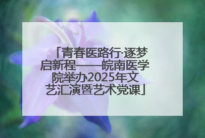 青春医路行·逐梦启新程——皖南医学院举办2025年文艺汇演暨艺术党课