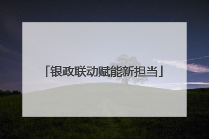 银政联动赋能新担当